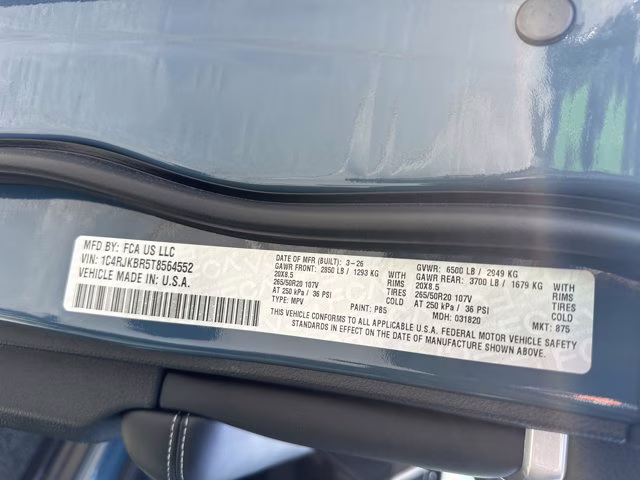 2026 Steel Blue Jeep Grand Cherokee L Limited 4X4 SUV