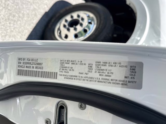 2026 Bright White Clearcoat Ram 3500 Longhorn 4X4 Truck