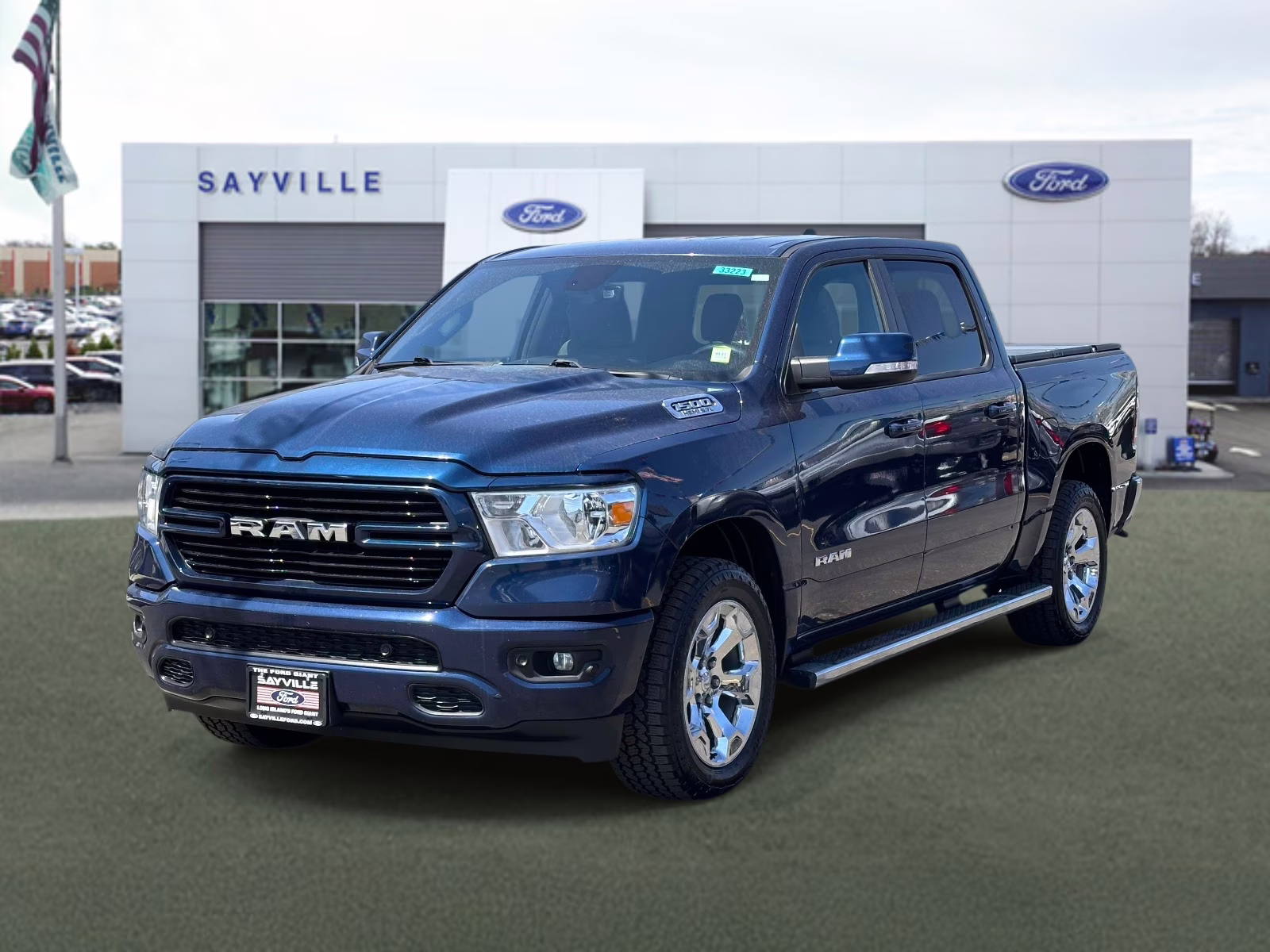 2019 Patriot Blue Pearlcoat Ram 1500 Big Horn/Lone Star 4x4 Crew Cab 5'7 Box 4X4 Truck