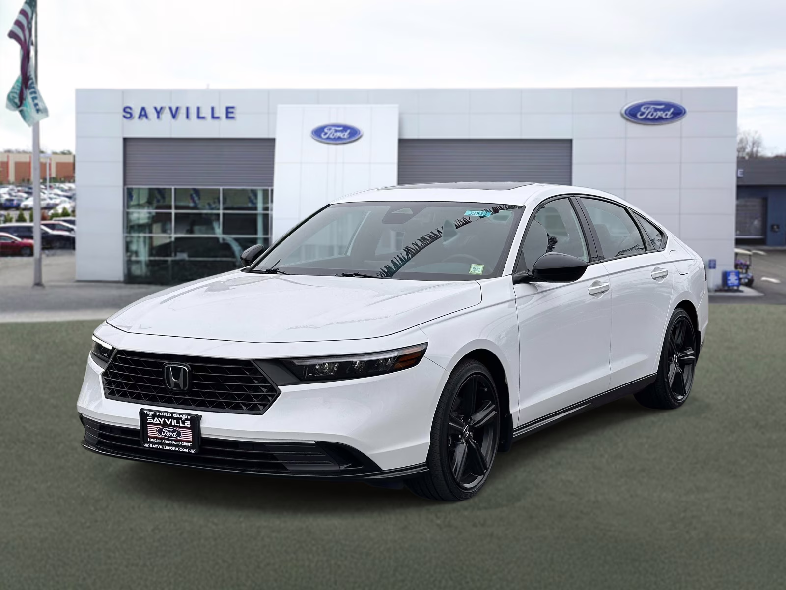 2023 Platinum White Pearl Honda Accord Hybrid Sport-L Sedan FWD Sedan