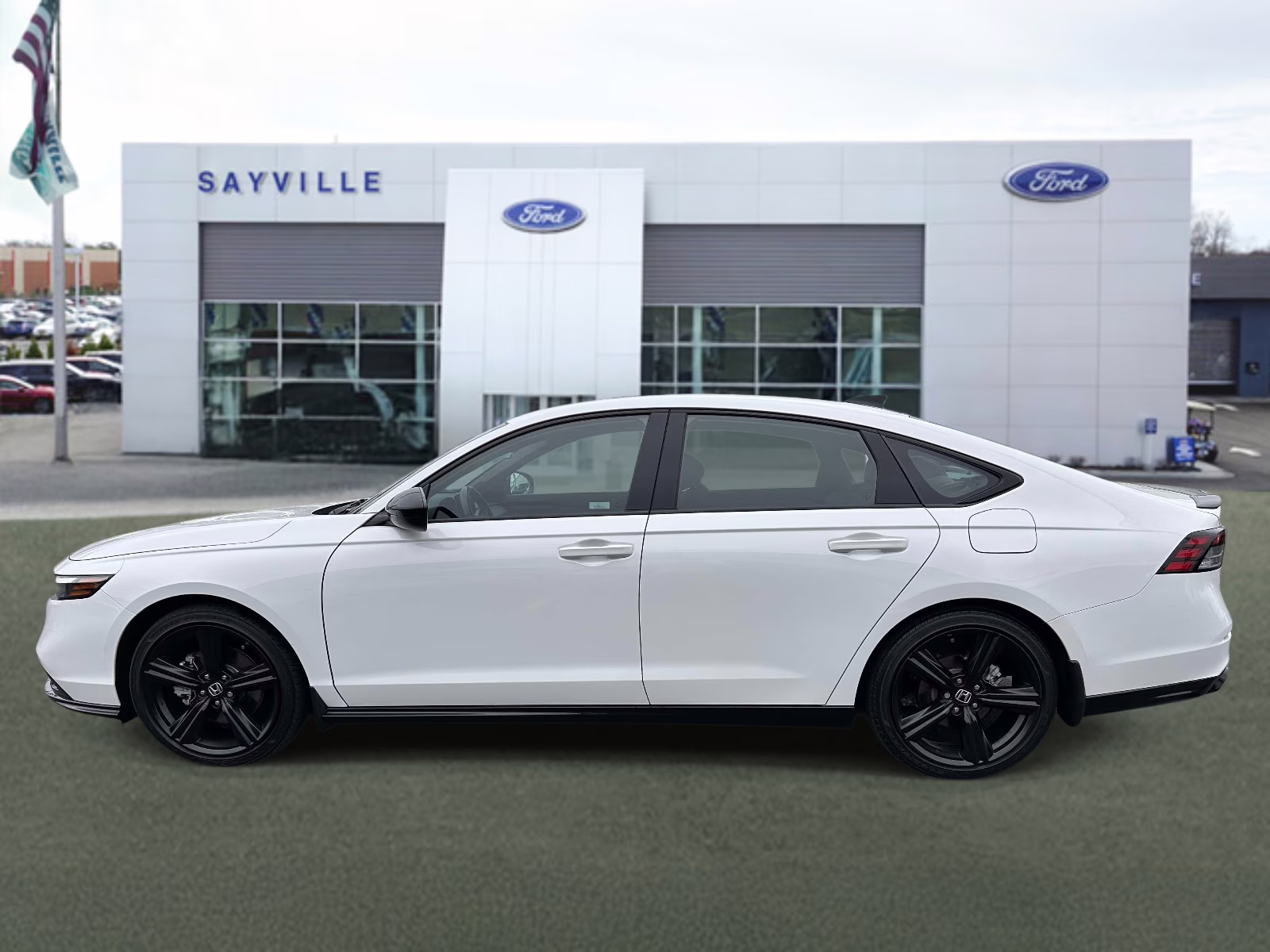 2023 Platinum White Pearl Honda Accord Hybrid Sport-L Sedan FWD Sedan