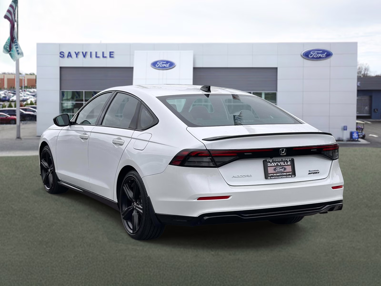 2023 Platinum White Pearl Honda Accord Hybrid Sport-L Sedan FWD Sedan