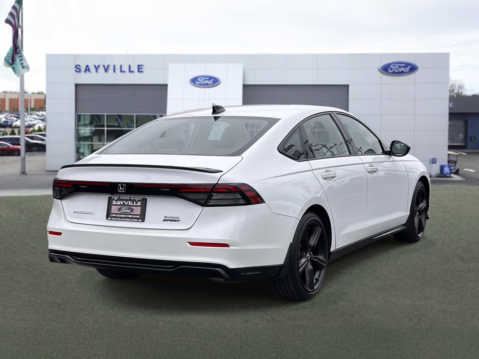 2023 Platinum White Pearl Honda Accord Hybrid Sport-L Sedan FWD Sedan
