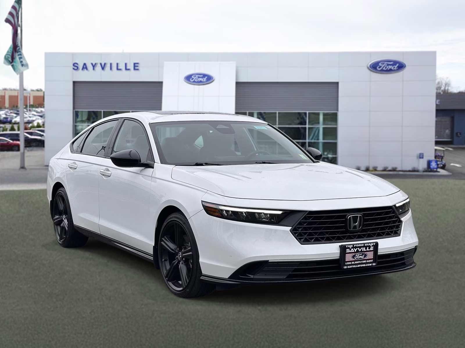 2023 Platinum White Pearl Honda Accord Hybrid Sport-L Sedan FWD Sedan