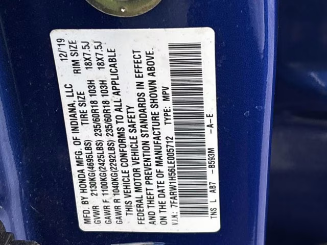 2020 Aegean Blue Metallic Honda CR-V EX FWD SUV