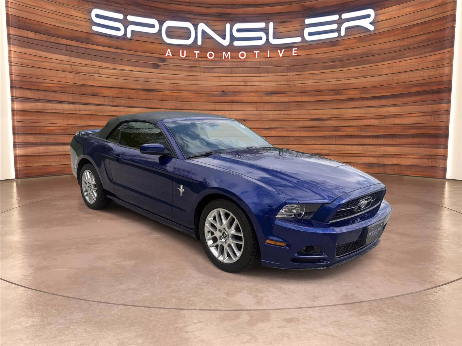 2014 Deep Impact Blue Metallic Ford Mustang V6 Premium RWD Convertible
