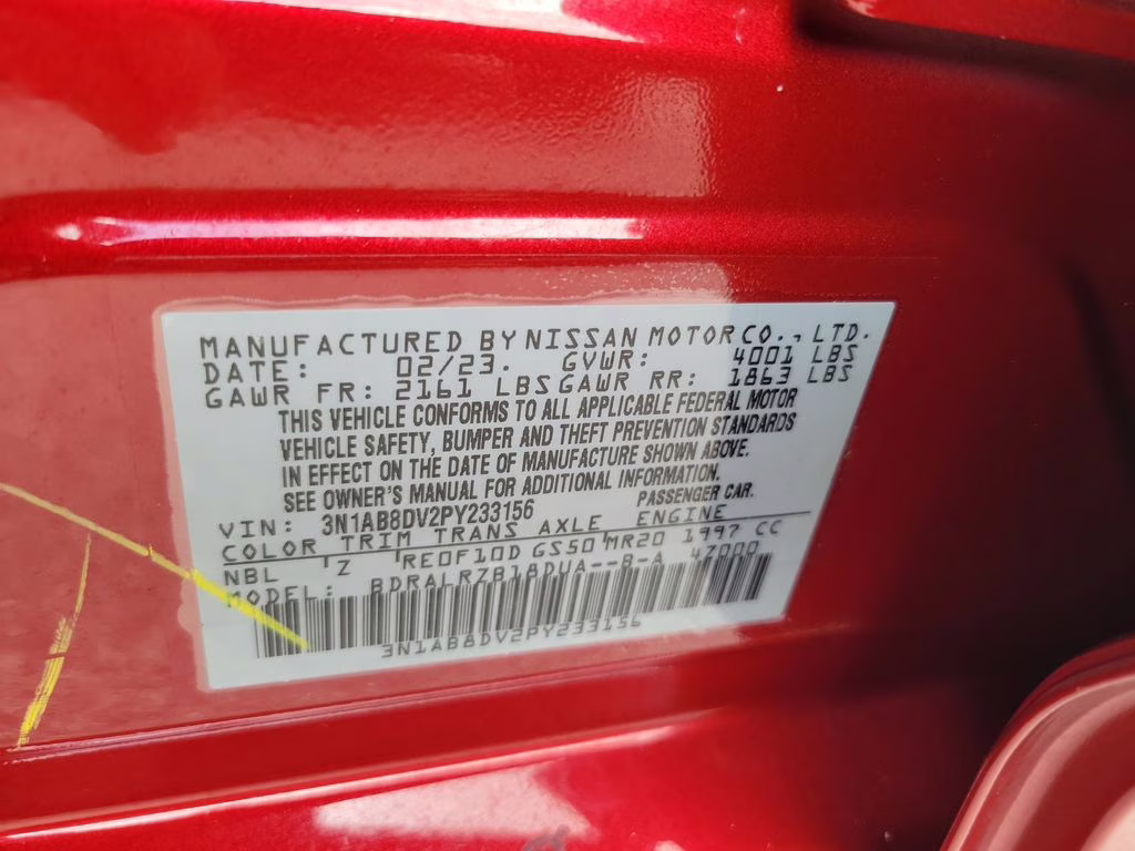 2023 Scarlet Nissan Sentra SR FWD Sedan