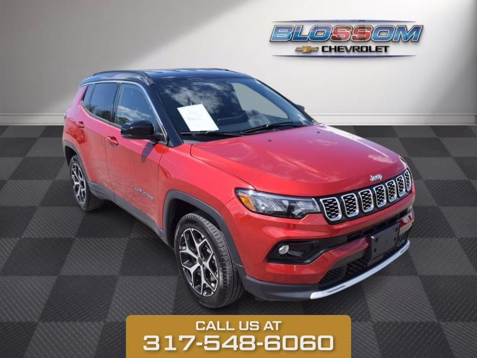 2025 Red Hot Pearlcoat Jeep Compass Limited 4X4 SUV