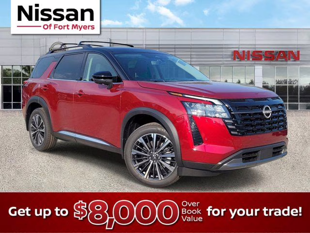 2026 Scarlet Ember/Super Black Nissan Pathfinder Platinum FWD SUV