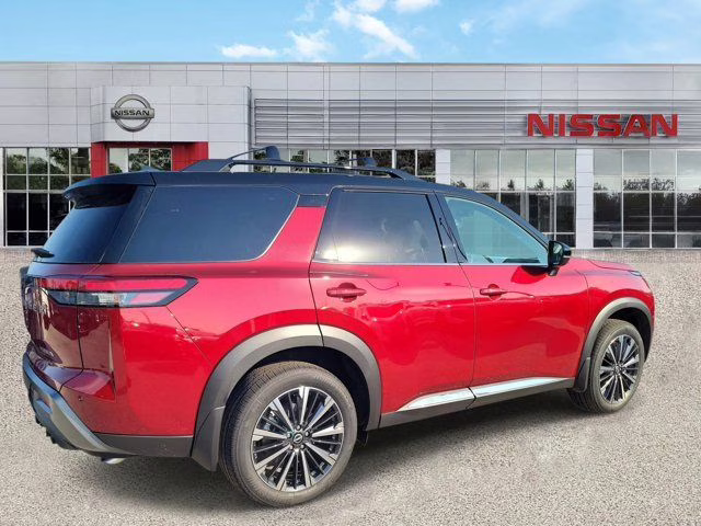 2026 Scarlet Ember/Super Black Nissan Pathfinder Platinum FWD SUV