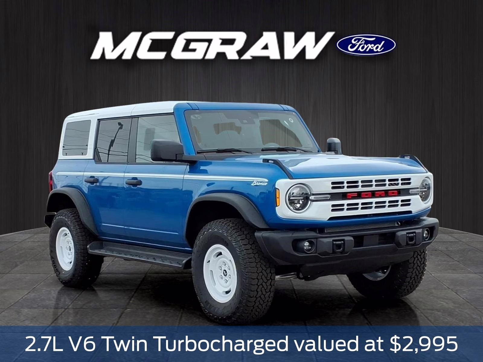 2026 Blue Ford Bronco Heritage Edition 4X4 SUV