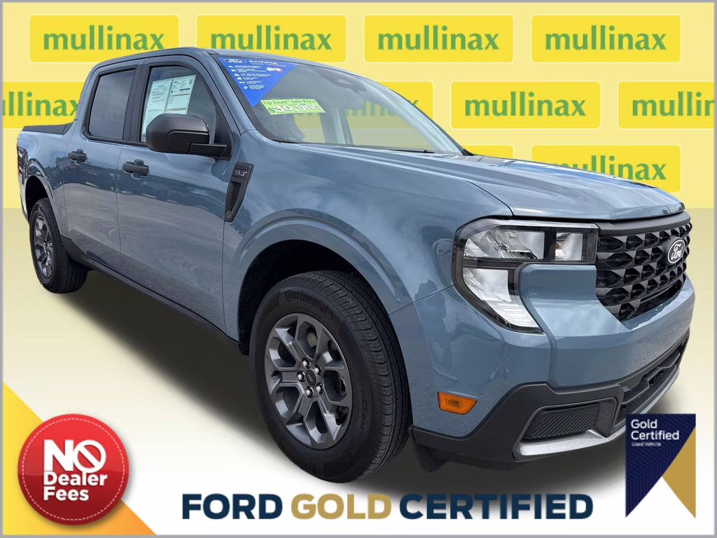 2025 Azure Gray Metallic Tri-Coat Ford Maverick XLT FWD Truck