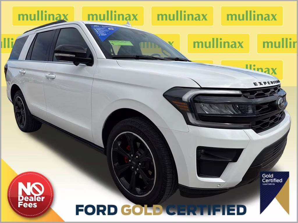 2023 Star White Metallic Tri-Coat Ford Expedition Limited Stealth Edition RWD SUV