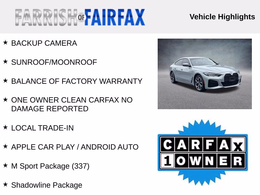 2023 Brooklyn Gray Metallic BMW 4 Series 430i Gran Coupe AWD Hatchback