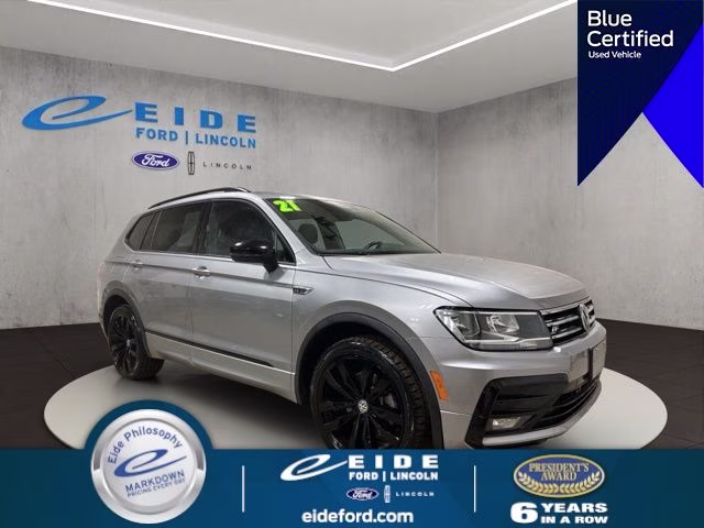 2021 Pyrite Silver Metallic Volkswagen Tiguan 2.0T SE R-Line Black AWD SUV