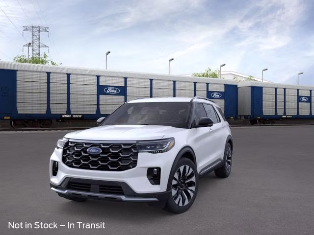 2026 Star White Metallic Tri-Coat Ford Explorer Platinum 4X4 SUV