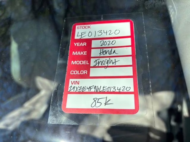 2020 Cosmic Blue Metallic Honda Insight Touring FWD Sedan