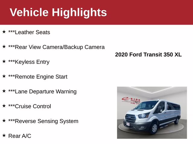 2020 Oxford White Ford Transit-350 XL RWD Crossover