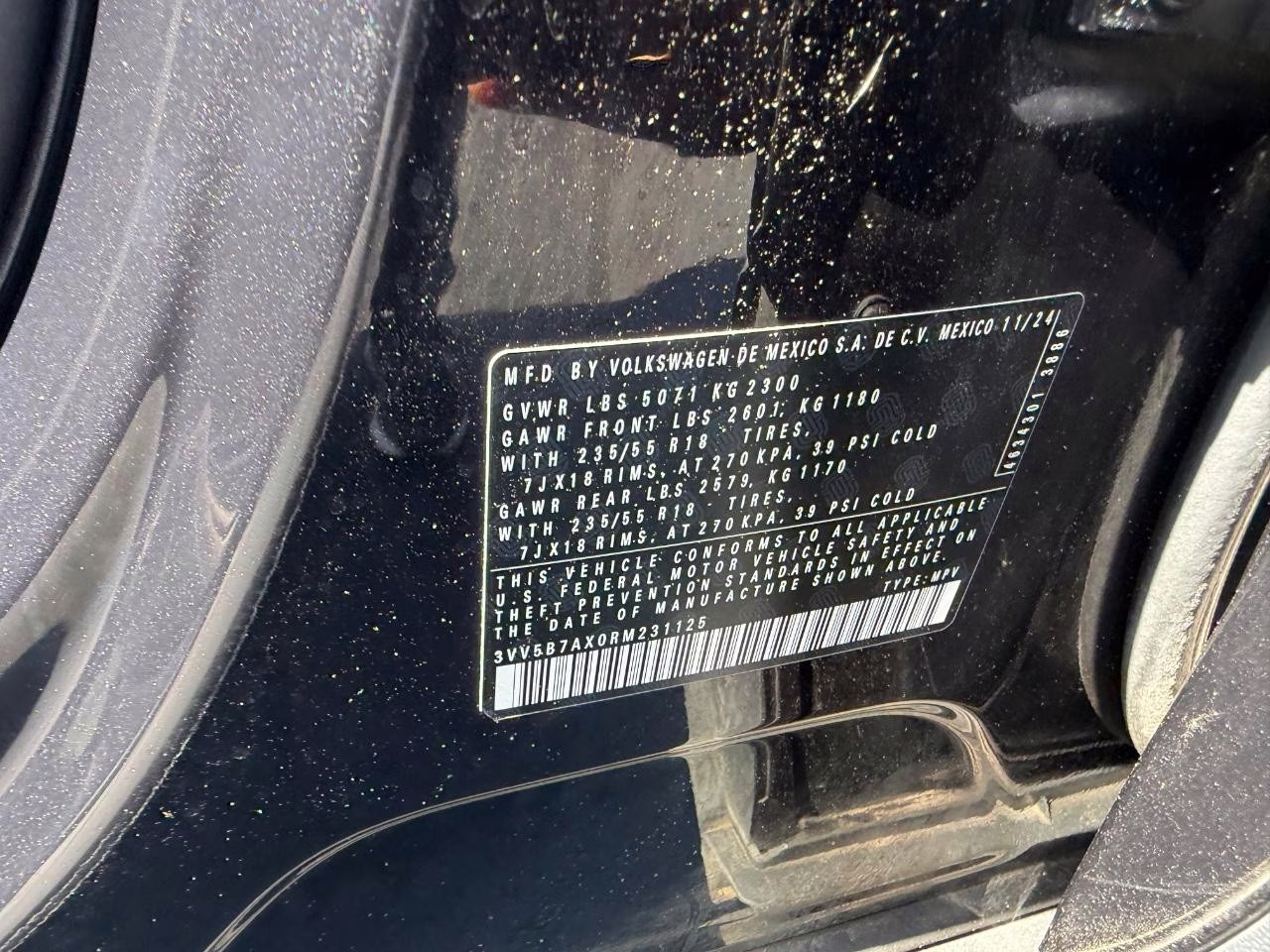 2024 Deep Black Pearl Volkswagen Tiguan 2.0T Wolfsburg Edition AWD SUV