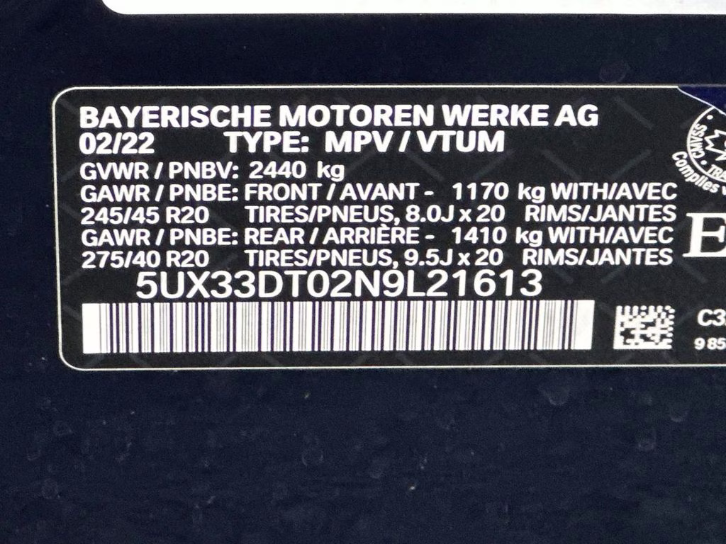 2022 Tanzanite Blue II Metallic BMW X4 xDrive30i AWD SUV