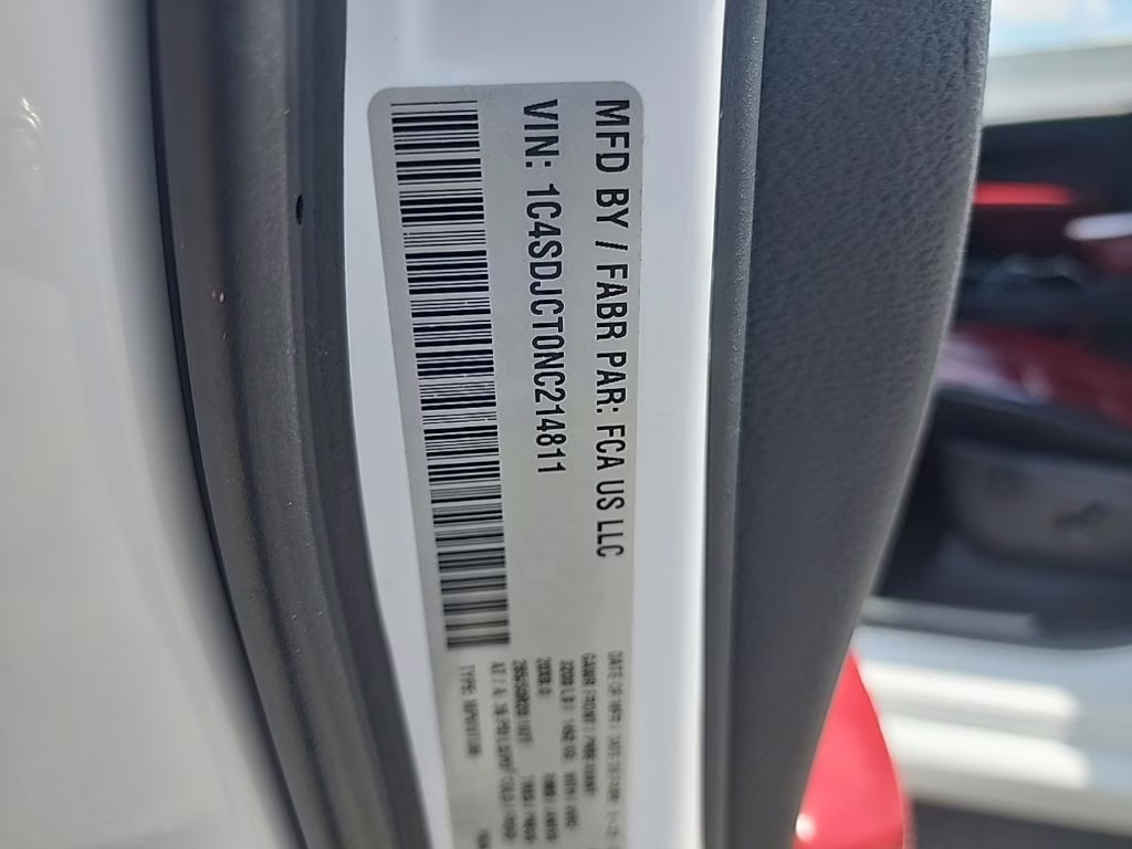 2022 White Knuckle Clearcoat Dodge Durango R/T AWD SUV