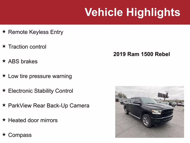 Used 2019 RAM Ram 1500 Sport with VIN 1C6SRFTT0KN595775 for sale in Waite Park, Minnesota