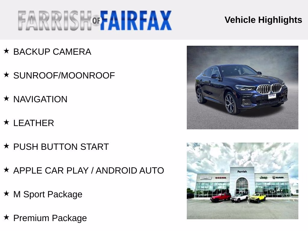 2022 Tanzanite Blue II Metallic BMW X6 xDrive40i AWD SUV