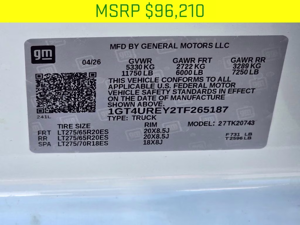 2026 Glacier White Tricoat GMC Sierra 2500HD Denali 4X4 Truck