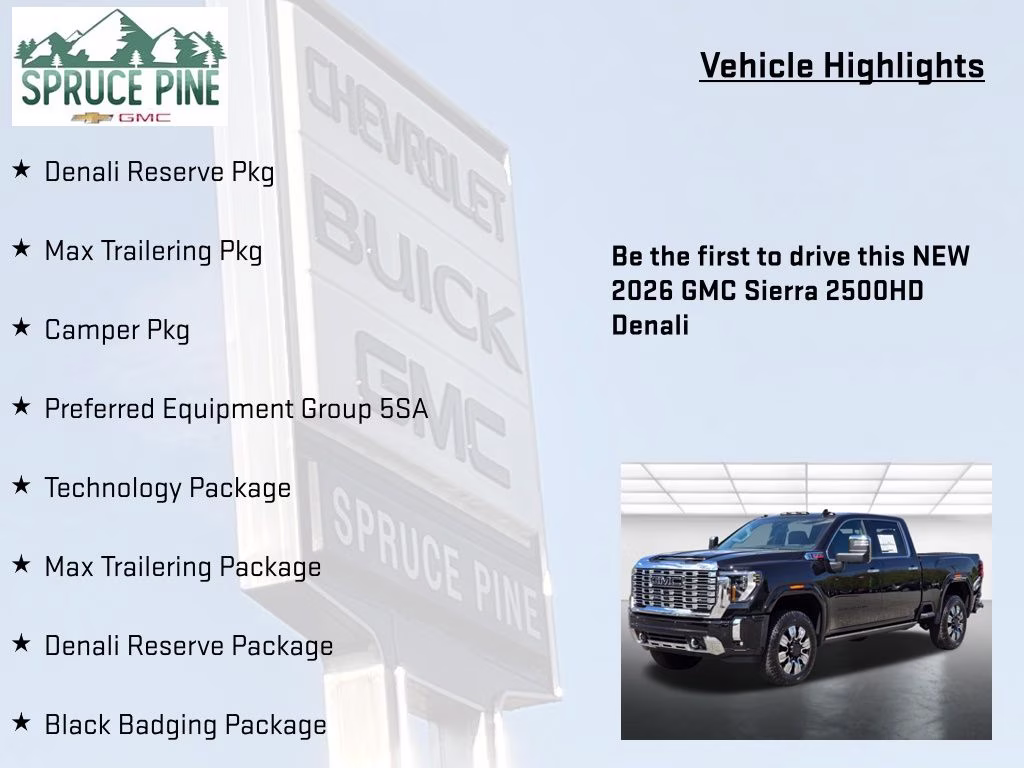 2026 Onyx Black GMC Sierra 2500HD Denali 4X4 Truck