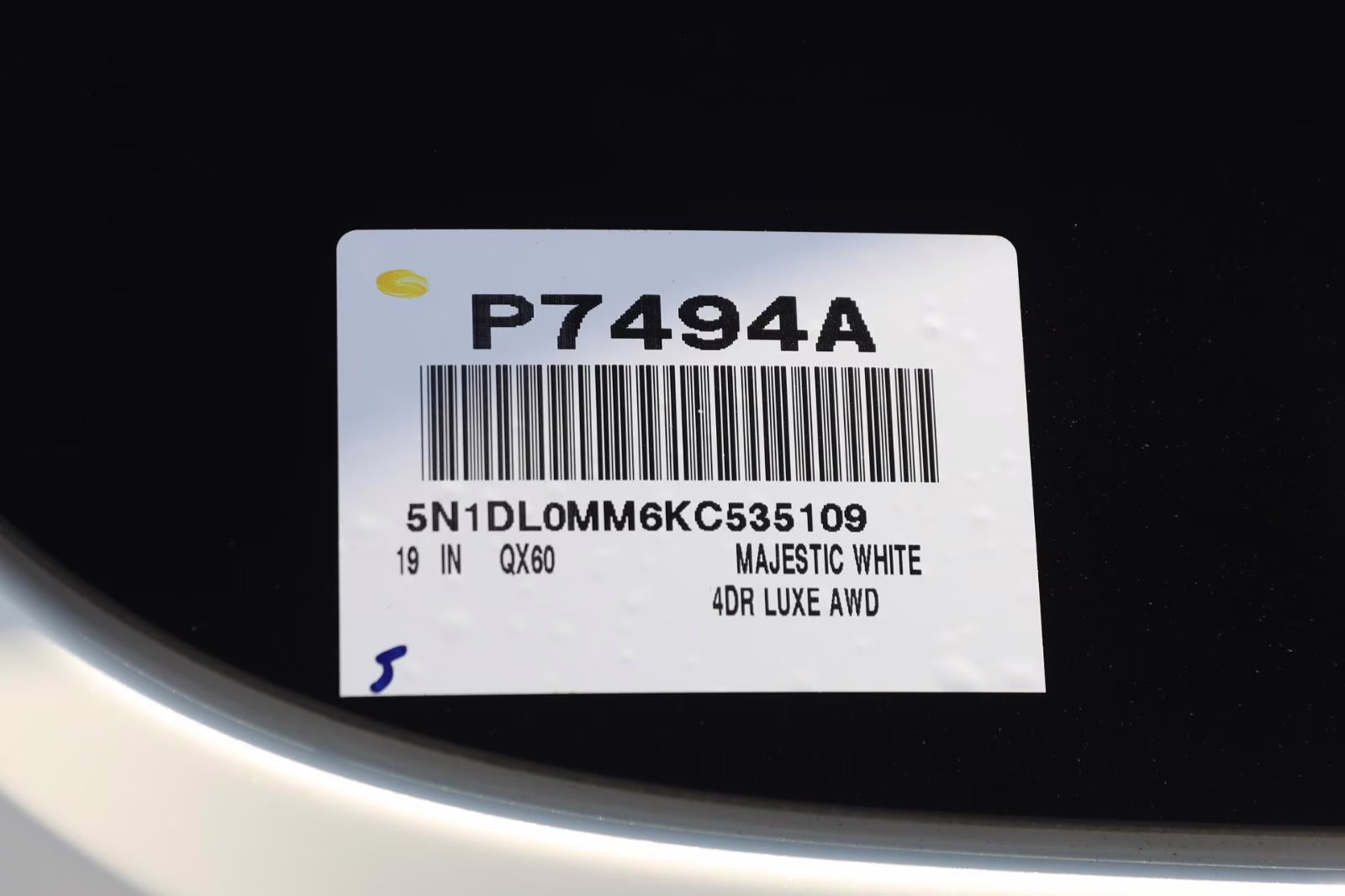 2019 Majestic White INFINITI QX60 LUXE AWD 2019.5
