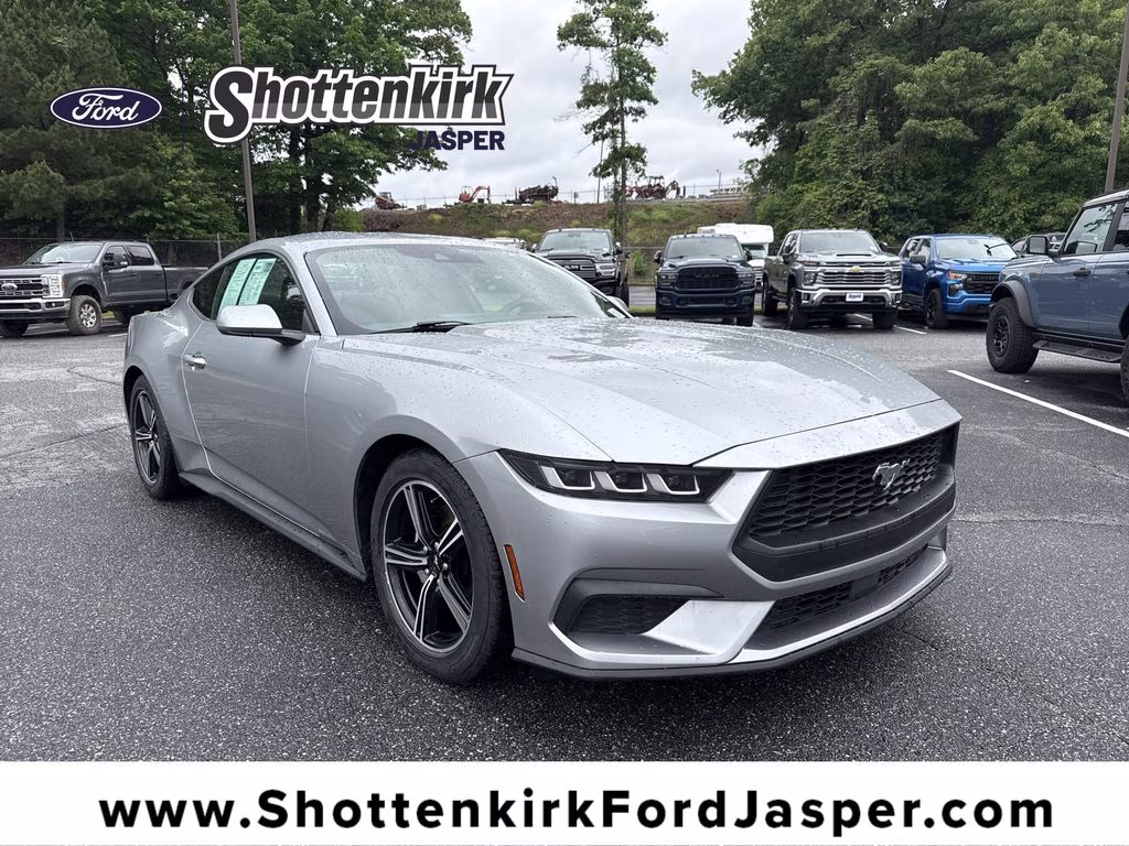 2024 Iconic Silver Metallic Ford Mustang EcoBoost RWD Coupe