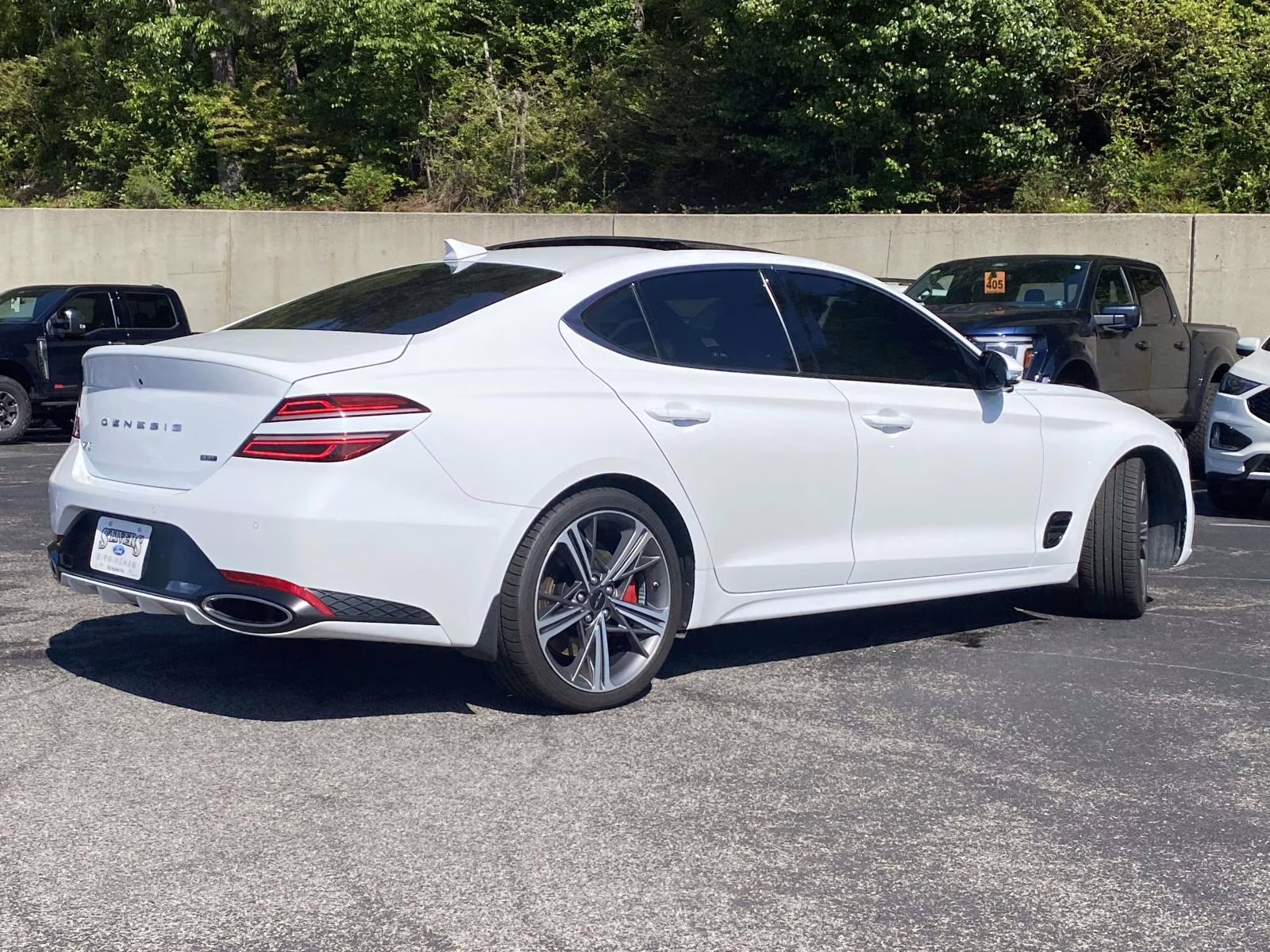 2025 Alta White Genesis G70 3.3T Sport Advanced RWD Sedan