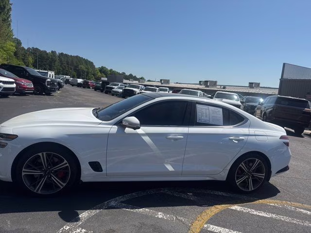 2025 Alta White Genesis G70 3.3T Sport Advanced RWD Sedan