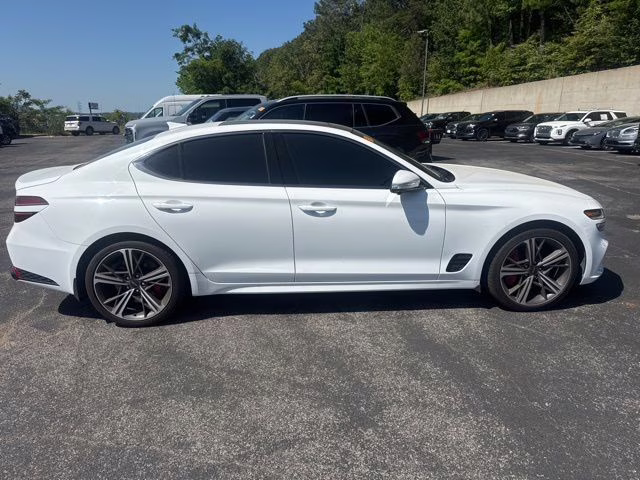2025 Alta White Genesis G70 3.3T Sport Advanced RWD Sedan