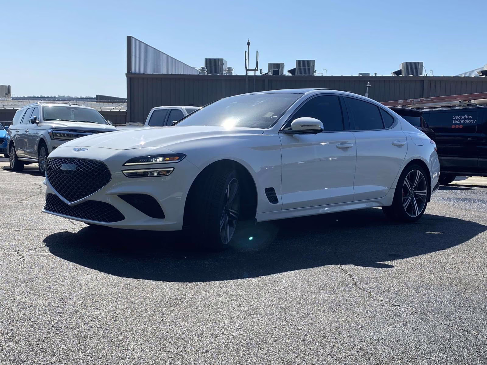 2025 Alta White Genesis G70 3.3T Sport Advanced RWD Sedan