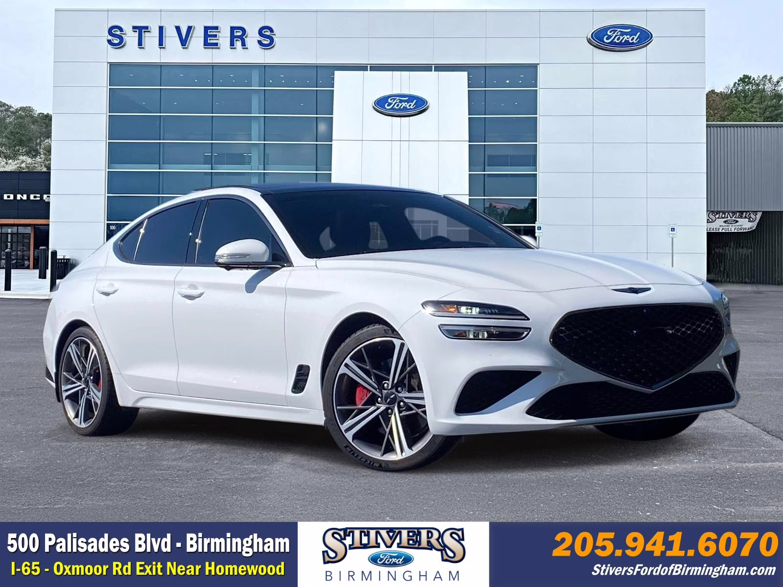 2025 Alta White Genesis G70 3.3T Sport Advanced RWD Sedan