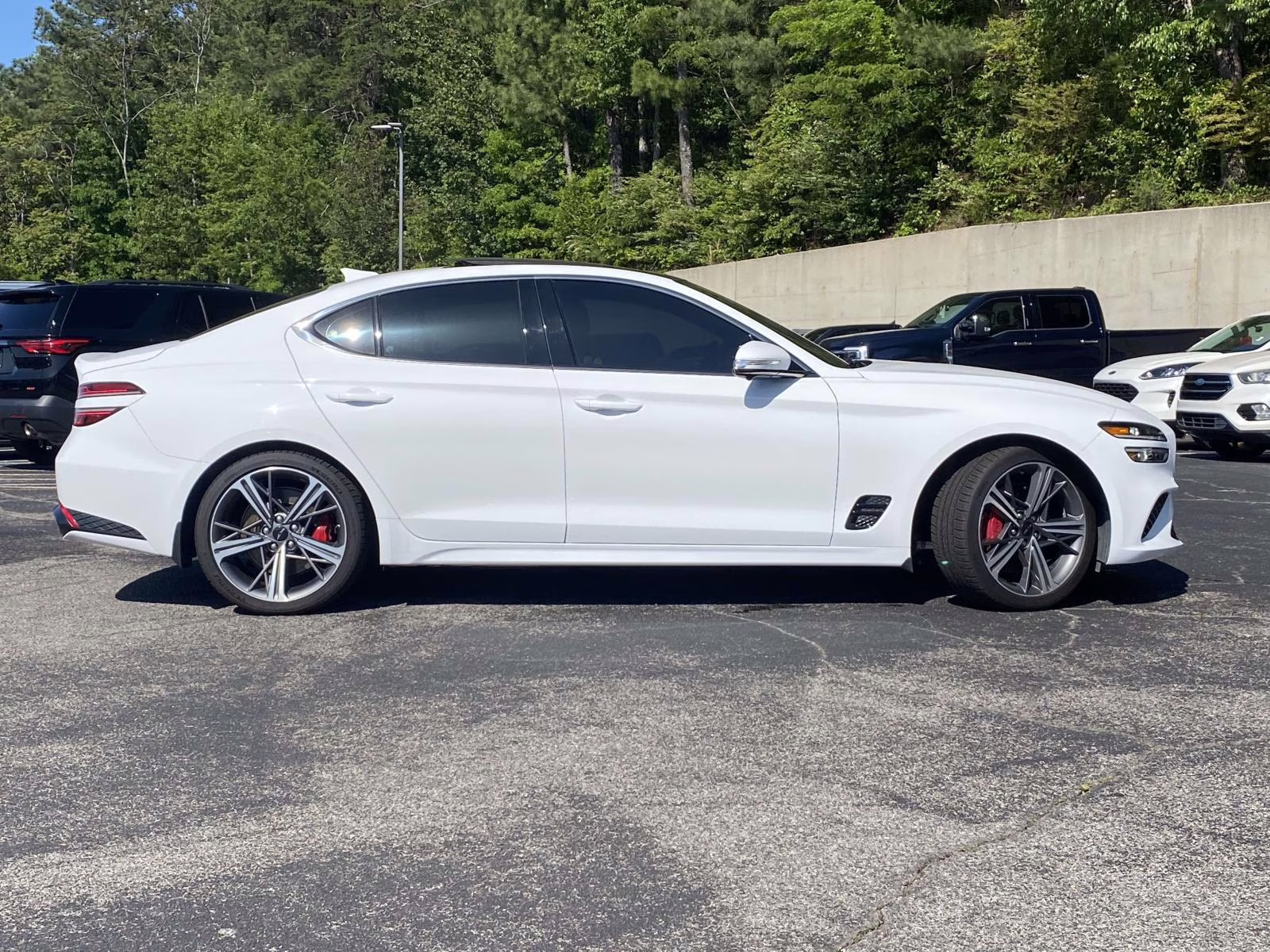 2025 Alta White Genesis G70 3.3T Sport Advanced RWD Sedan