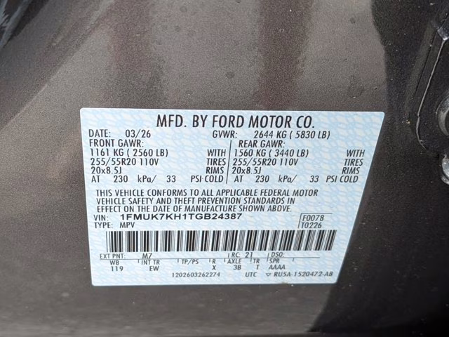 2026 Gray Ford Explorer ST-Line RWD SUV