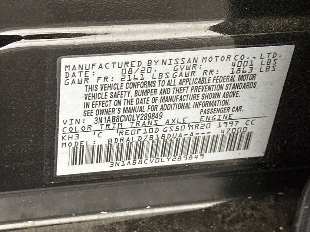 2020 Super Black Nissan Sentra SV FWD Sedan