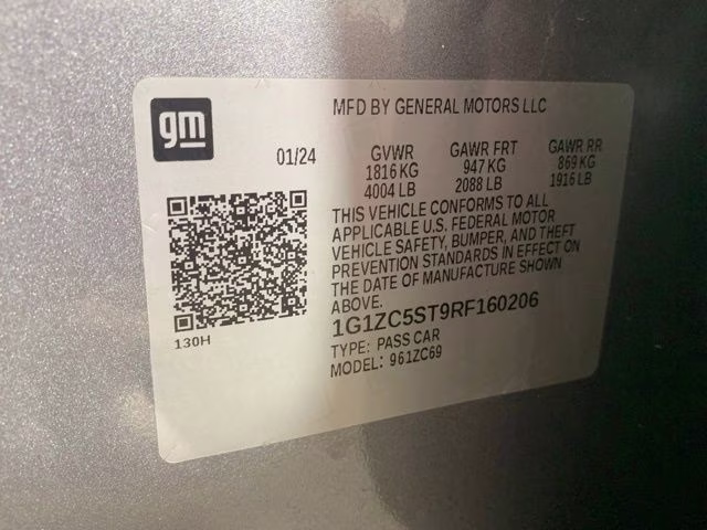 2024 Sterling Gray Metallic Chevrolet Malibu LS FWD Sedan