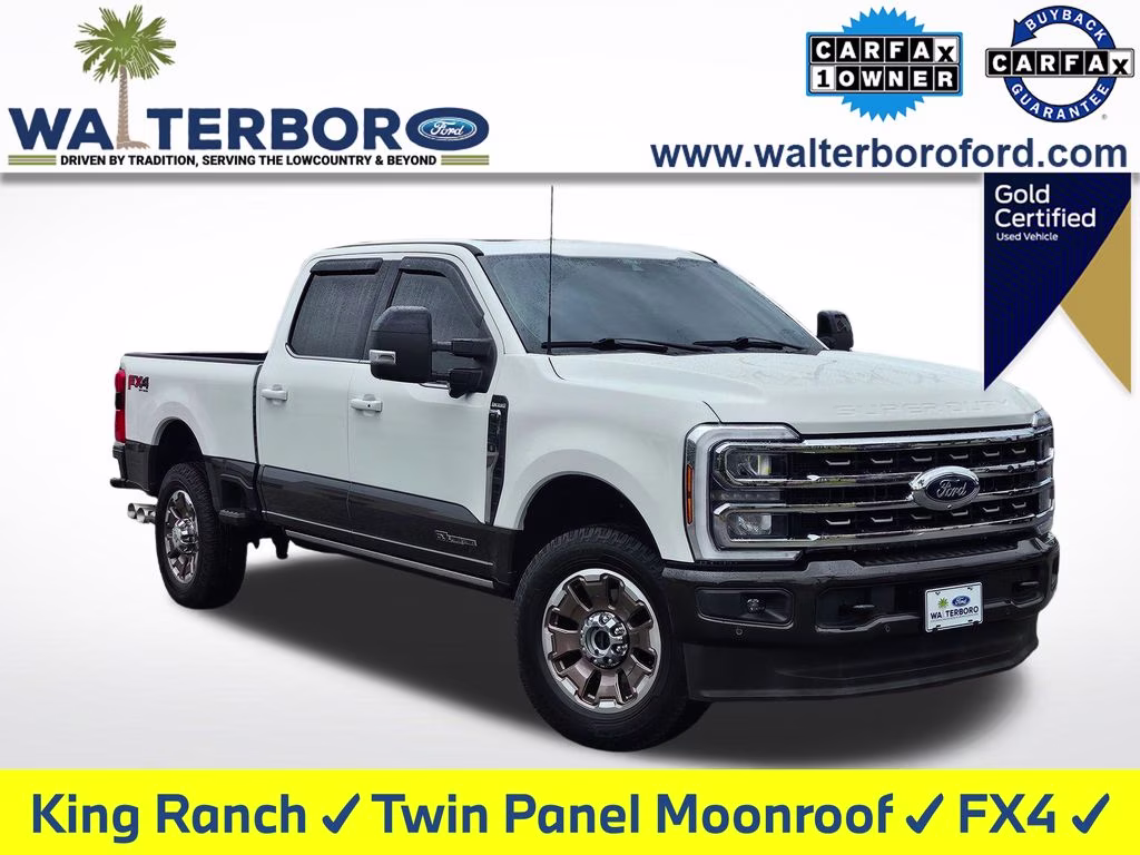 2024 Star White Metallic Tri-Coat Ford Super Duty F-350 SRW King Ranch 4X4 Truck