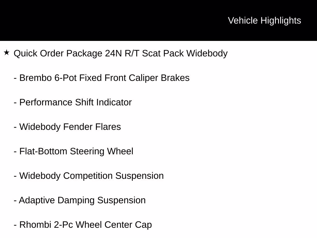 2023 White Knuckle Clearcoat Dodge Challenger R/T Scat Pack Widebody RWD Coupe