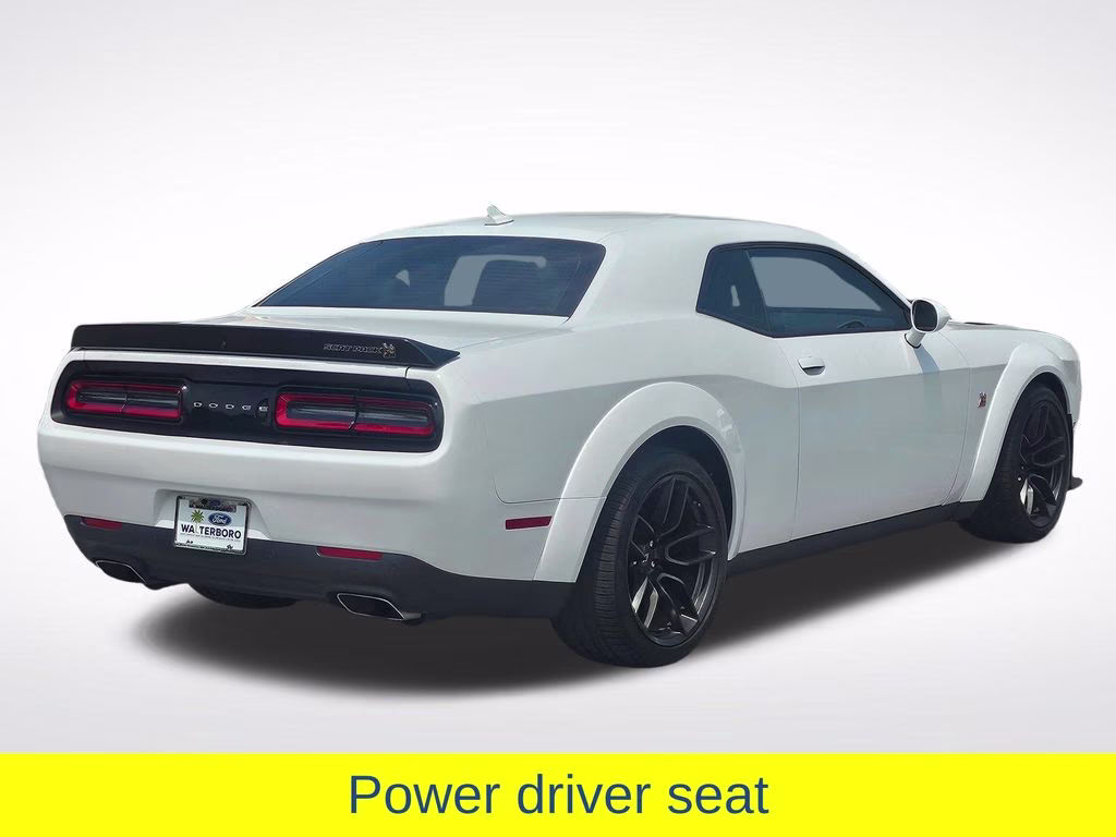 2023 White Knuckle Clearcoat Dodge Challenger R/T Scat Pack Widebody RWD Coupe