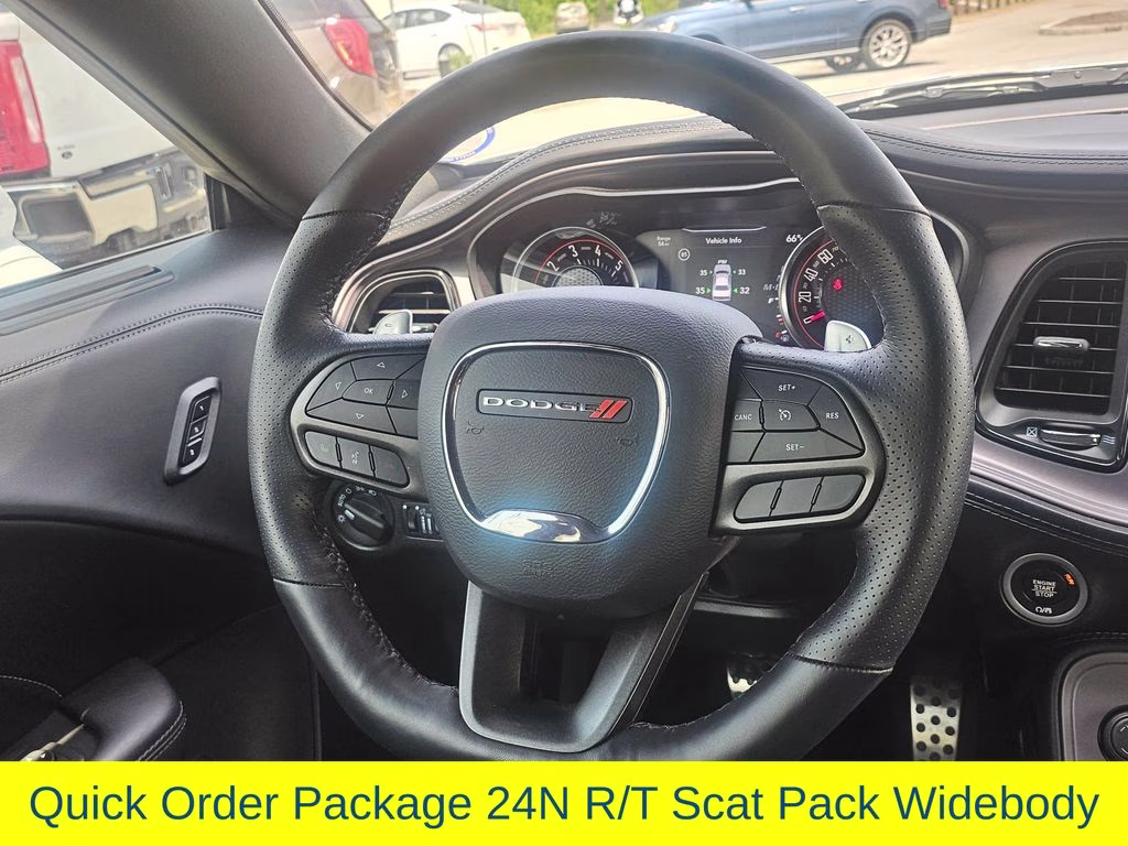 2023 White Knuckle Clearcoat Dodge Challenger R/T Scat Pack Widebody RWD Coupe