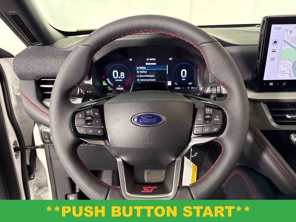 2026 Star White Metallic Tri-Coat Ford Explorer ST RWD SUV