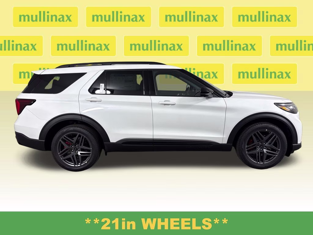 2026 Star White Metallic Tri-Coat Ford Explorer ST RWD SUV