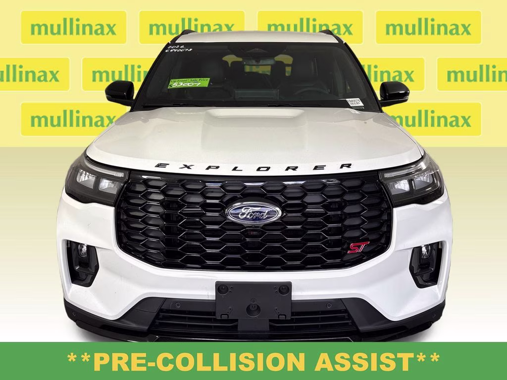 2026 Star White Metallic Tri-Coat Ford Explorer ST RWD SUV