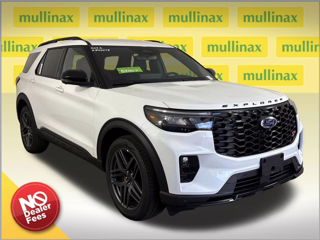 2026 Star White Metallic Tri-Coat Ford Explorer ST RWD SUV