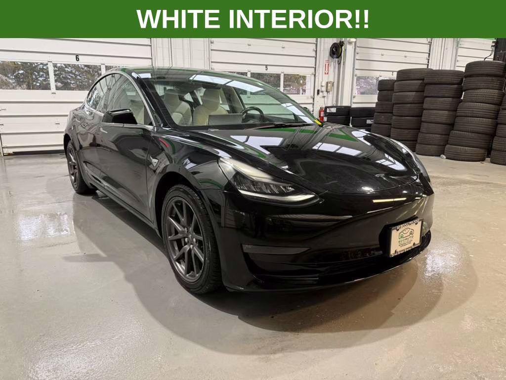 2018 Black Tesla Model 3 Long Range AWD Sedan