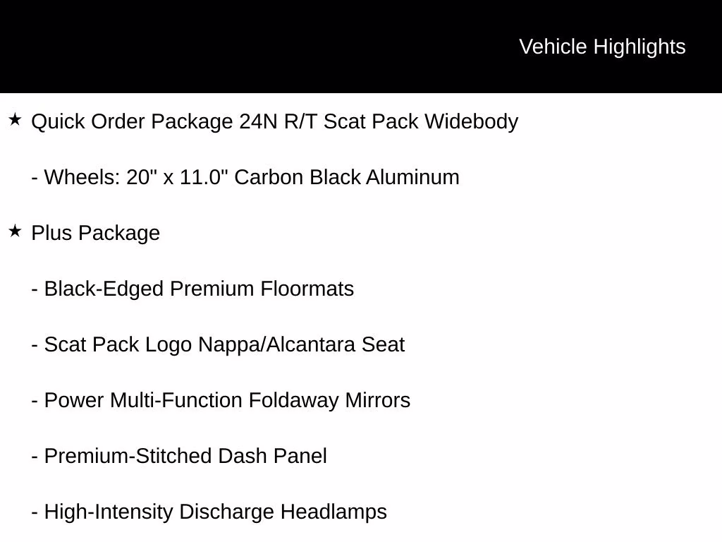 2023 White Knuckle Clearcoat Dodge Challenger R/T Scat Pack Widebody RWD Coupe